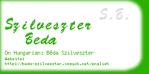 szilveszter beda business card